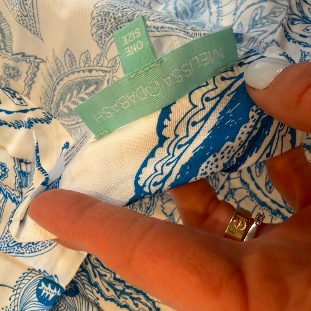 Melissa Odabash Blue And White Paisley Cover Up